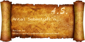 Antal Sebestyén névjegykártya