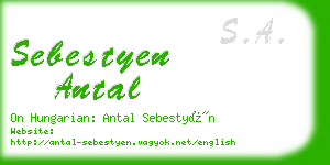 sebestyen antal business card